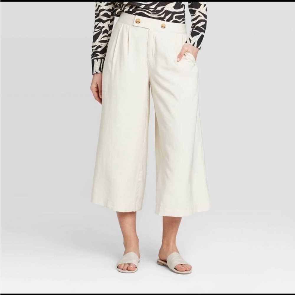 Who what wear cream wide leg trousers new